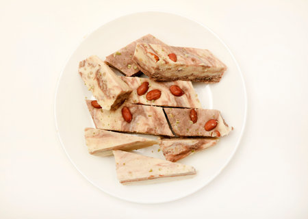 Oriental sweetness. Sweet sherbet with peanuts.