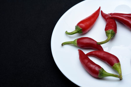 Red pepper pods.の写真素材