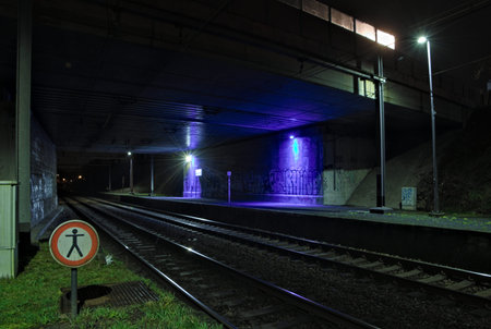 Train station in the night