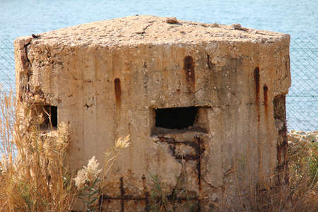 Old second world war bunker at the seaの写真素材
