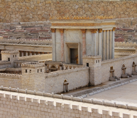 Second Temple  Model of the ancient Jerusalem  の写真素材