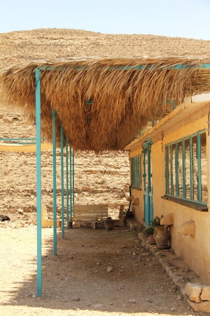  Capory of the farm buildings on the goat farm in the Negev Desert, Israelのeditorial素材