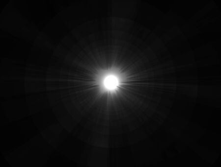 Glare and rays on a black backgroundの写真素材