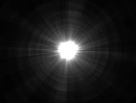 Glare and rays on a black backgroundの写真素材