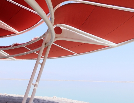 Dead sea. Covered walkwayの写真素材