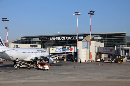 TEL AVIV - JULY 15   Ben Gurion International Airport on July 15, 2013 in Tel Aviv, Israel,  one of the best safety and tight security in the industry of the worldのeditorial素材