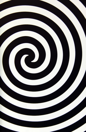Black and white spiral backgroundの写真素材