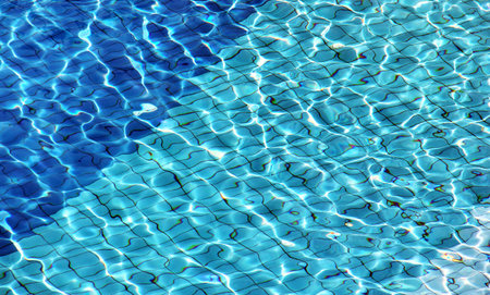 beautiful clear, pure and transparent water in pool