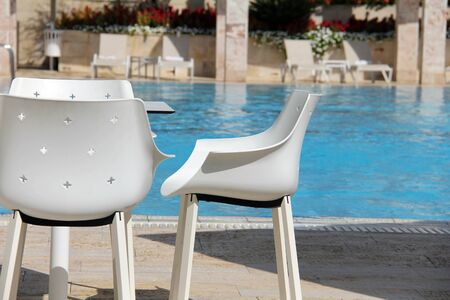 Recreation area at the luxury hotelの写真素材