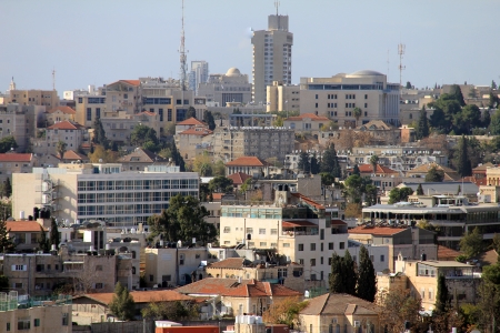 Jerusalem landscape from Mount Scopus at the winter dayのeditorial素材