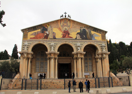 Facade of Church of All Nations   Jerusalem  Israelの写真素材
