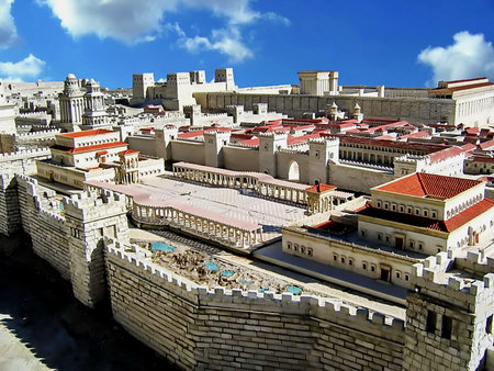 Herod palace, Upper town and Second Temple  Ancient Jerusalem  Israel