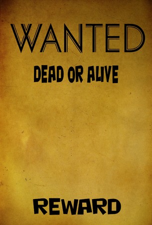 vintage wanted poster template backgroundの写真素材
