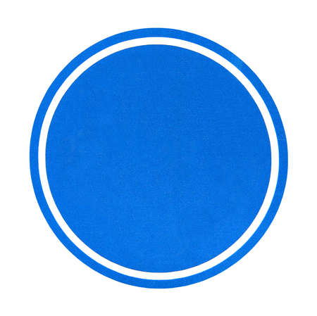 Blue circle on white background for your design or textの写真素材