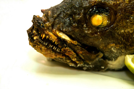 Grouper baked in the oven at the banquet table