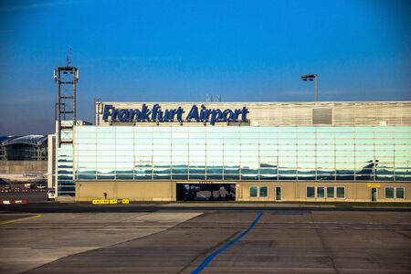 International Frankfurt Airport, the busiest airport in Germany. Longer exposure.のeditorial素材