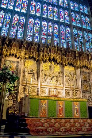 Inside St. George Chapel in Windsor Castle, royal residence at Windsor in the English county of Berkshire. UKのeditorial素材