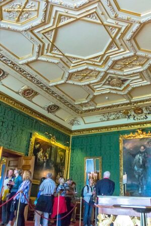 Unidentified visitors inside royal palace in medieval Windsor Castle. Windsor Castle is a royal residence at Windsor in the English county of Berkshire. It was built in 1066 by William the Conqueror and it is the longest-occupied palace in Europe. UKのeditorial素材