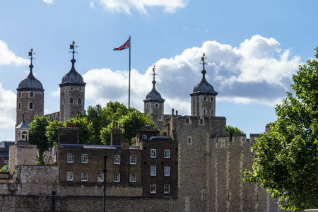 Tower of London historic castle on the north bank of the River Thames in central London - a popular...