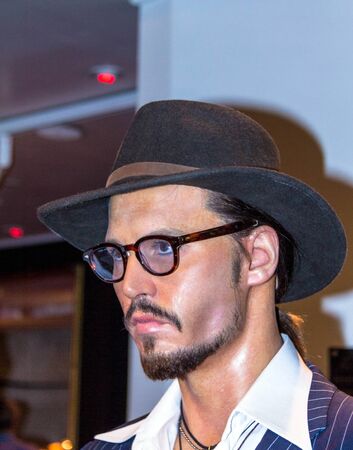 LONDON , UK - JUNE 7, 2015:  Johnny Depp, the actor, Madame Tussauds museum in London. Marie Tussaud was born as Marie Grosholtz in 1761のeditorial素材