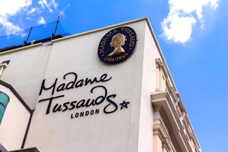 LONDON, UK - JUNE 7, 2015: Building detail of Madame Tussauds on Marylebone Roadのeditorial素材