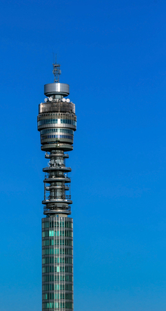 BT Telecom Tower , popular landmark with revolving restaurant near the top, giving panoramic views of the areaのeditorial素材