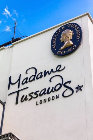 LONDON, UK - JUNE 7, 2015: Building detail of Madame Tussauds on Marylebone Roadのeditorial素材