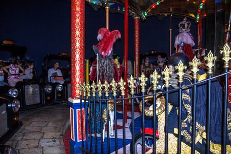 LONDON , UK - JUNE 7, 2015:  At one of halls of historical part of  Madame Tussauds museum.  Madame Tussauds London is famous for recreating famous people and celebrities, in wax. It is located in the former London Planetarium.のeditorial素材