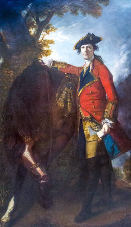 LONDON, UK - JUNE 7, 2015: Captain Robert Orme (1756) by Sir Joshua Reynolds(1723-1792) at the National Gallery of London.  at the National Gallery of London.のeditorial素材