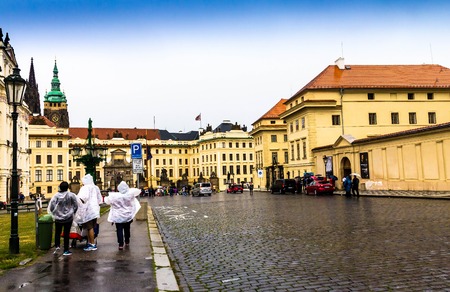 Prague, Czech Republic -July 23,2017: Prague Castle, now official residence of the President of the Czech Republic. Prague Castle and St. Vitus Cathedral on the frontのeditorial素材