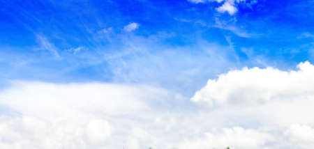 Blue sky with white clouds.のeditorial素材