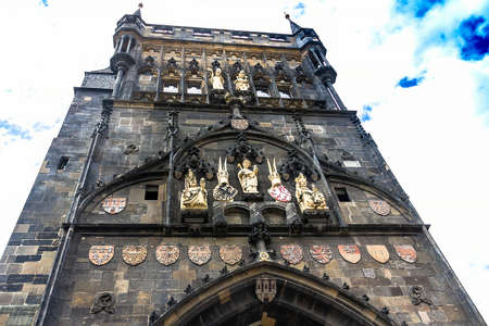 Prague, Czech Republic. Gun powder gate inside PowderTower incity centerのeditorial素材
