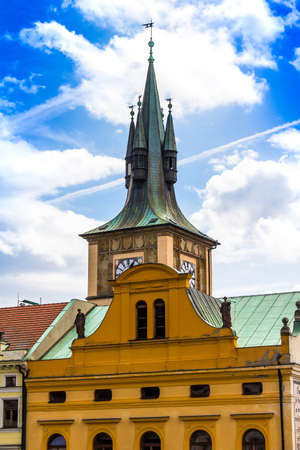Green roof of St. Nicholas Church in the quarter of Mala Strana in Prague in Central Europeのeditorial素材