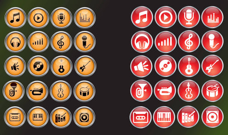 Vector Music Iconsのイラスト素材