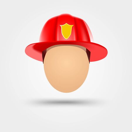 illustration of firefighter helmet isolated on white backgroundのイラスト素材