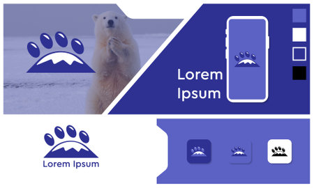 Frozen Foot Bear Logo Designのイラスト素材