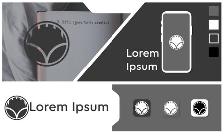 Logo Design Symbol Grey Modernのイラスト素材