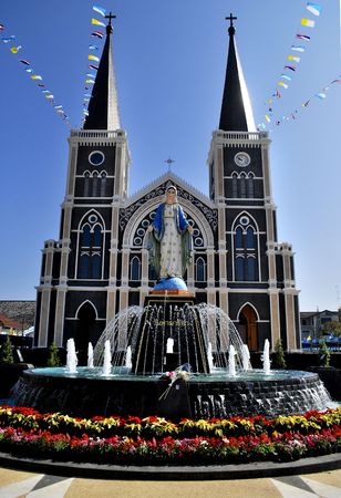 Beautiful Church in Thailandの写真素材