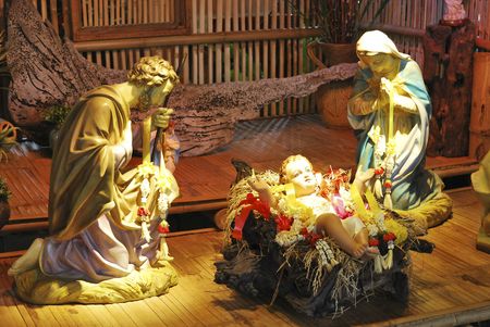 Birth of Jesus in the Church of Thailandの写真素材