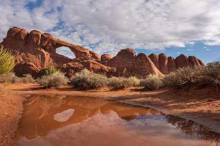 Arches National Park is a national park located in southwestern Utah near the town of Moab.の写真素材