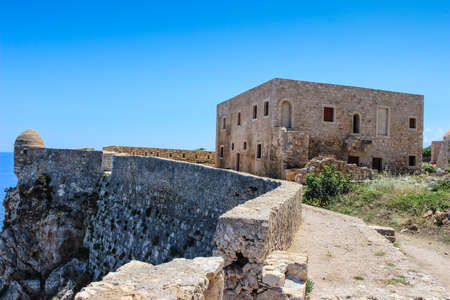 The stone barracks of the medieval fortressの写真素材