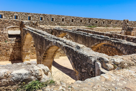 Fortifications in the fortress Fortezza (Greece)