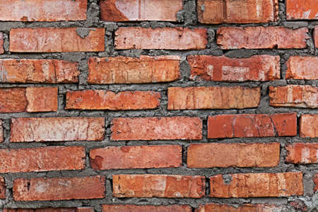 Wall of clay brick. Clay brick. The texture for the background.の写真素材