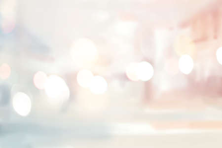 The lights of the evening city - a beautiful background with a bokeh and blurred lightsの写真素材