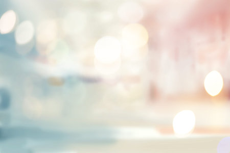 The glow of the lights of the night city - a beautiful soft bokeh of evening illumination