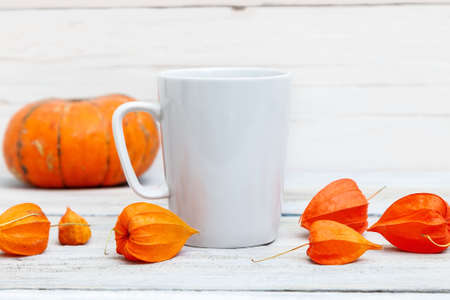Mug mockup - a template for Halloween designの写真素材
