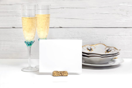 Wedding Menu Card, Blank Invitation Mockup, Minimalist Menu Template, Info Card Design