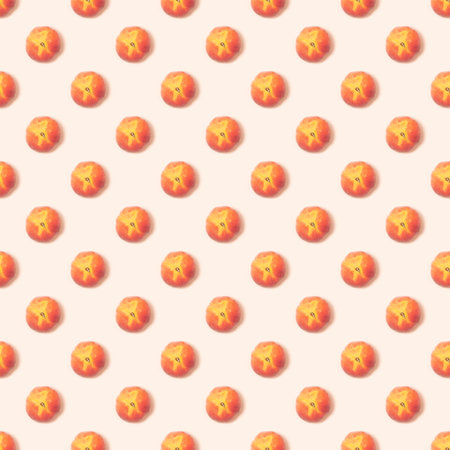 Seamless background with peaches - absolutely seamless pattern with peaches on a pink background