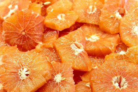 Slices of ripe grapefruit. Vitamin-rich fruit. Ideal for content related to healthy eating and...