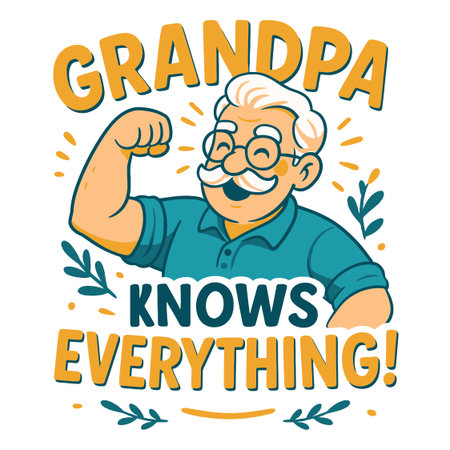 Grandpa Knows Everything - Funny Grandpa Quote Design for T-Shirts and Giftsの写真素材